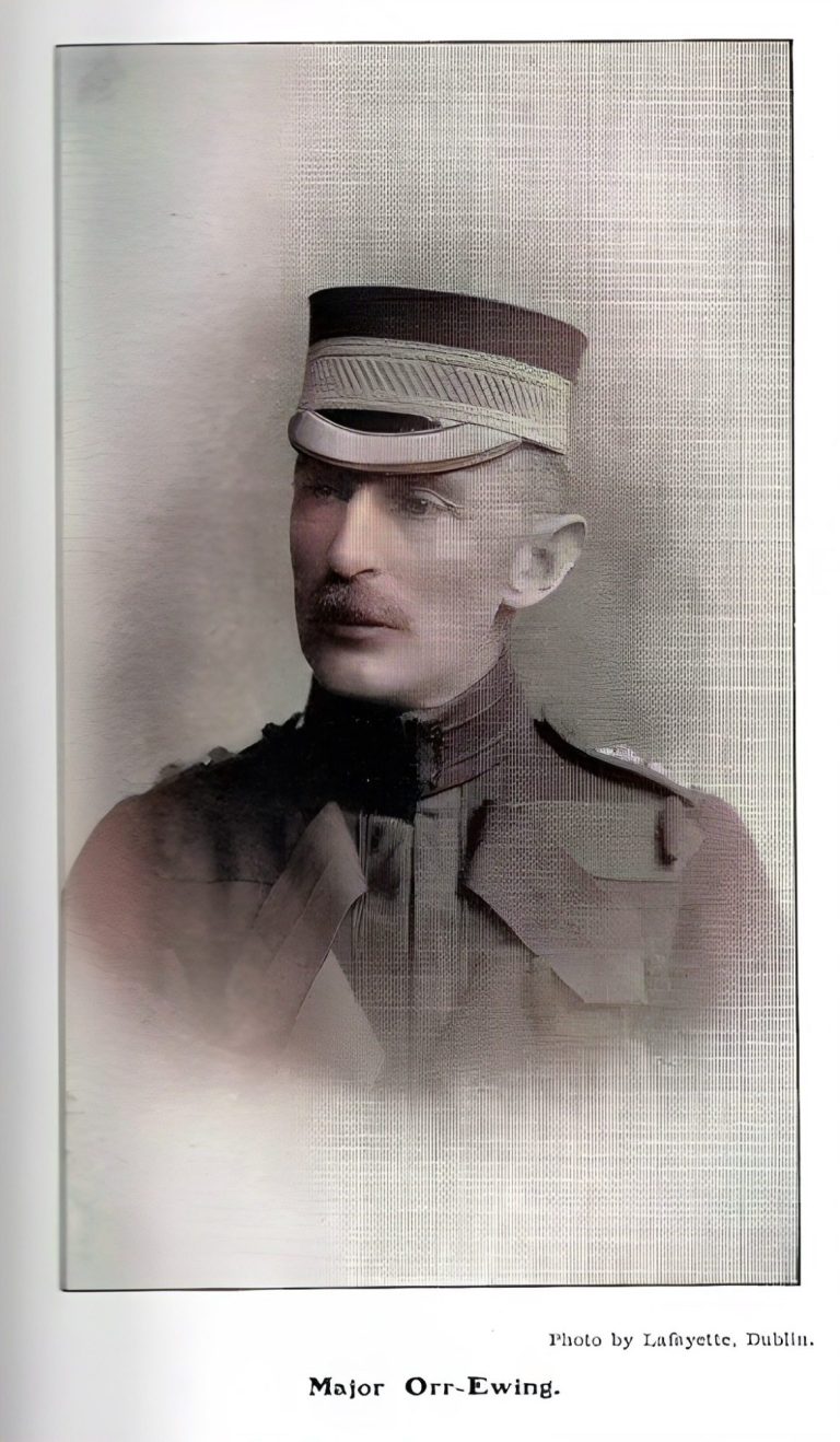 Portrait of a young man in a military uniform with a peaked cap.
