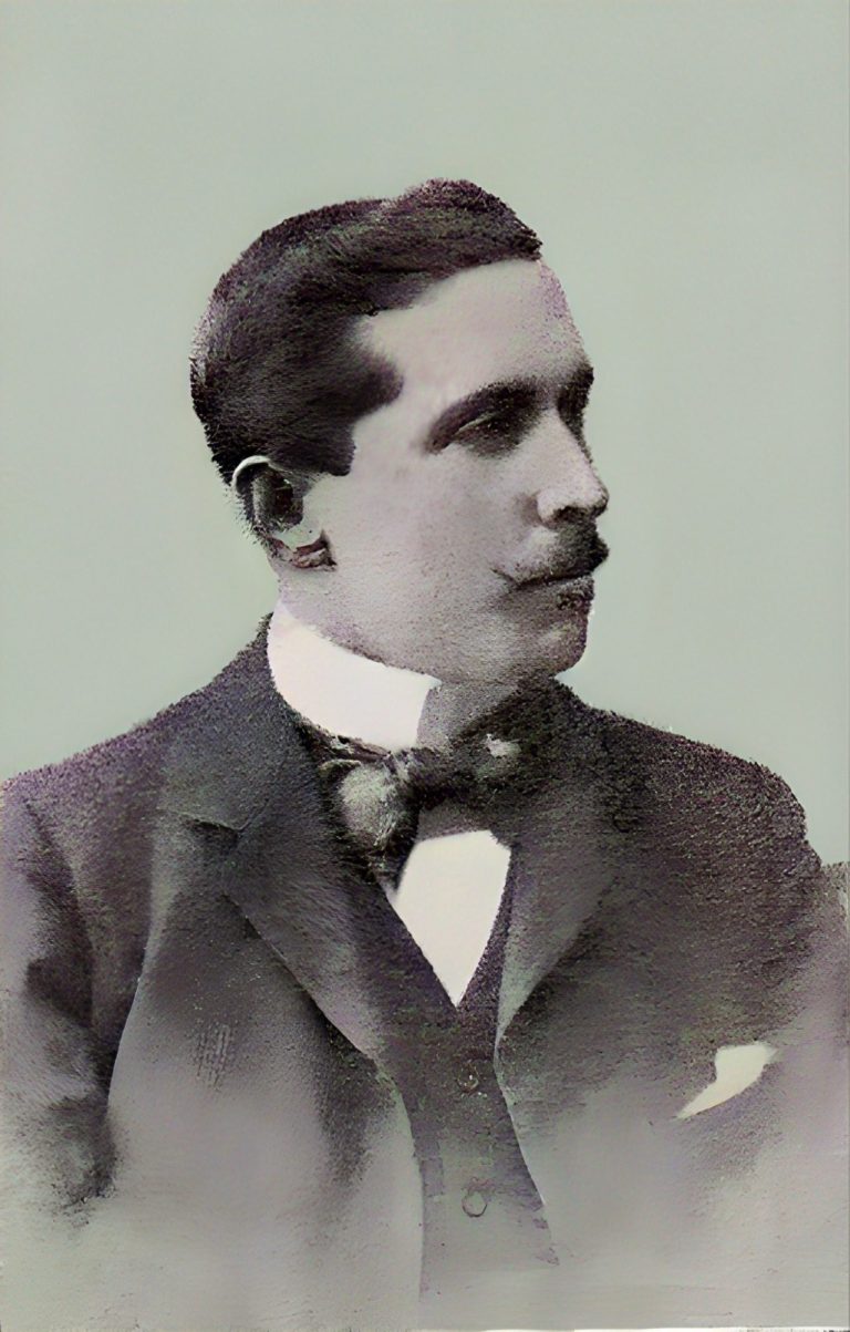 A man in a formal suit with a bow tie, looking to the side.