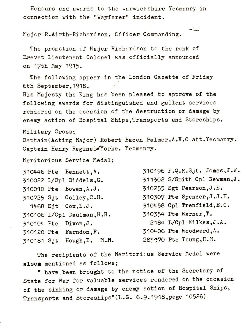 Document with text detailing research guidelines and acknowledgements in a formal layout.